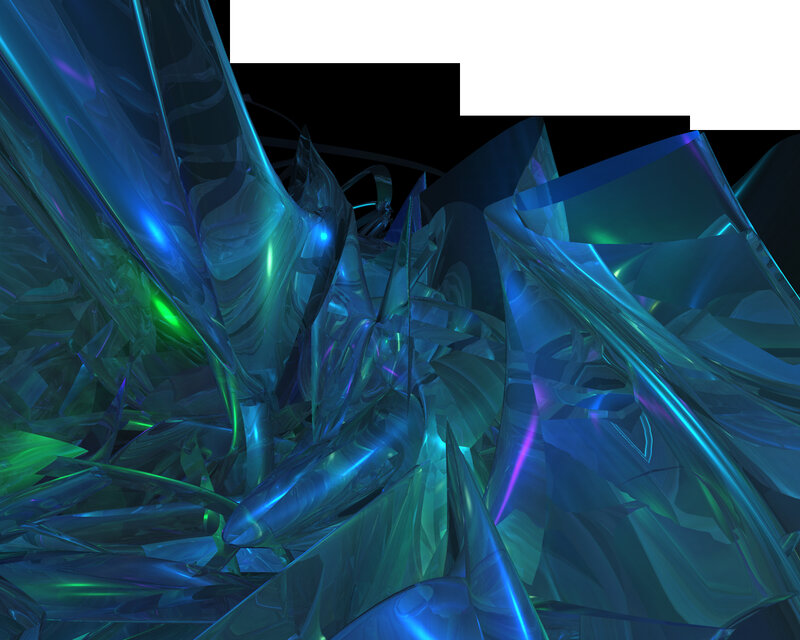 Abstract blue-green fractal art