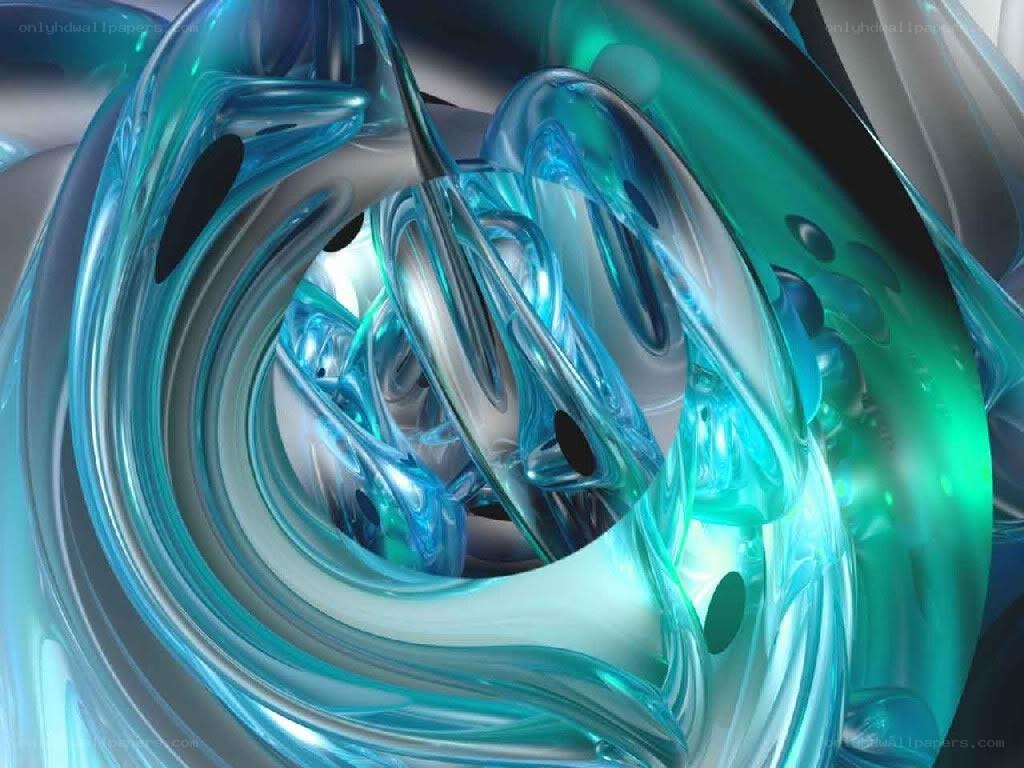 Abstract blue-green swirl