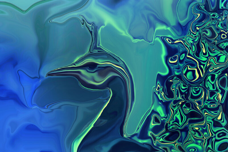Abstract Blue-green Swirls — Blue, Fluid