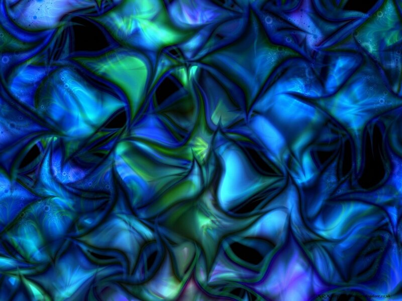 Abstract Blue-green Swirls — Blue