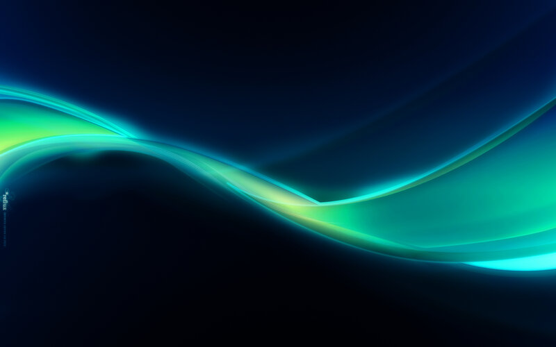 Abstract blue-green wave