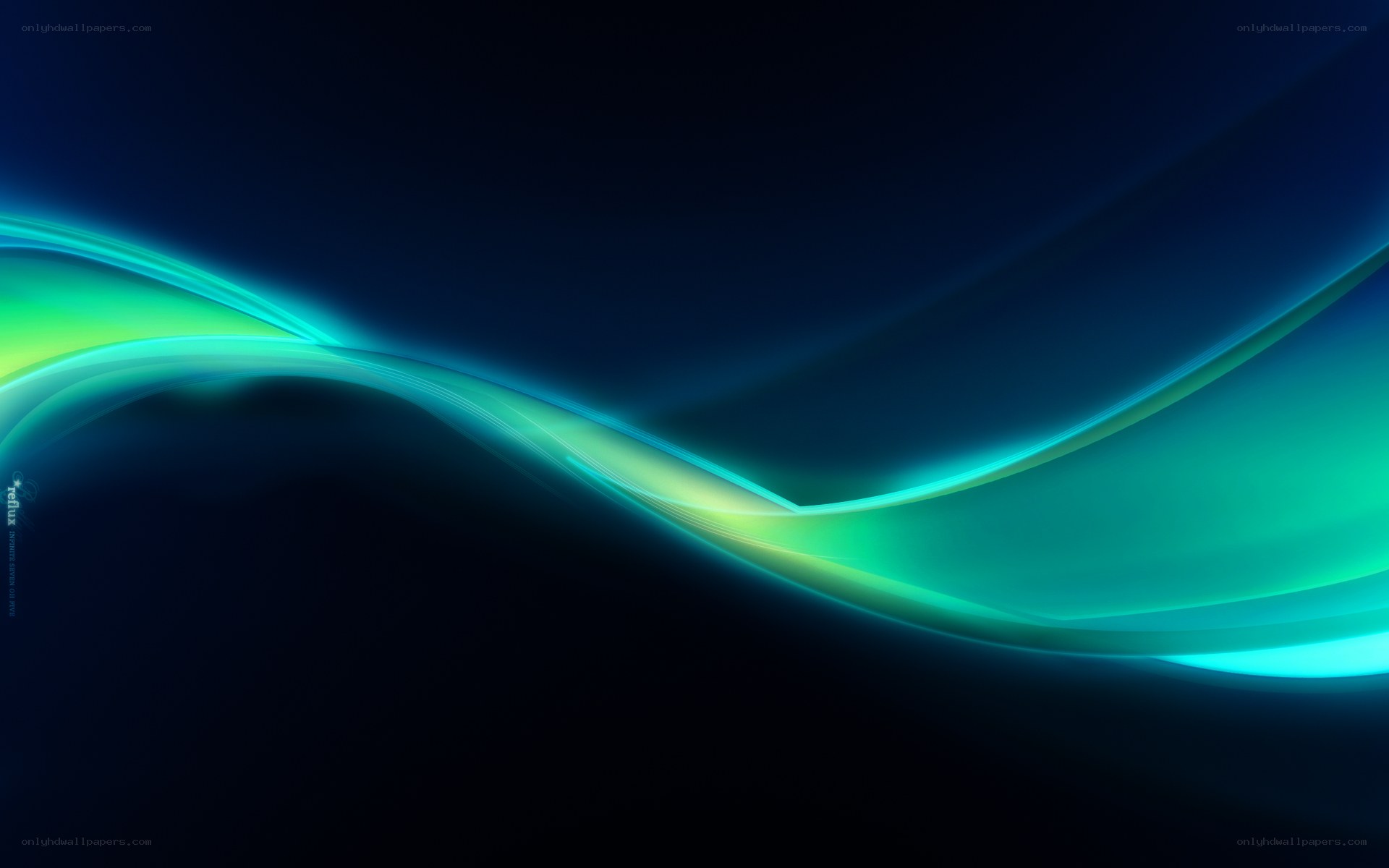 Abstract blue-green wave