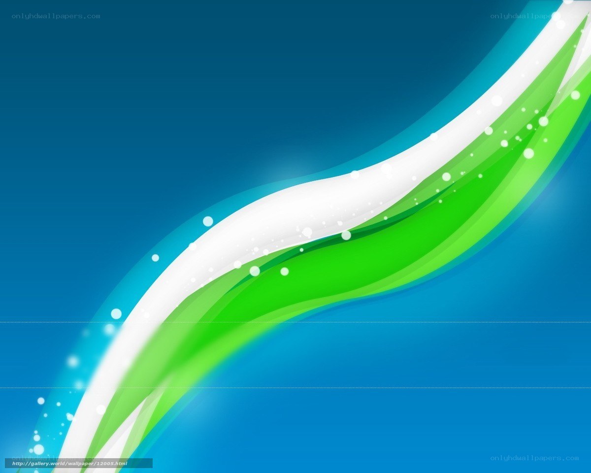 Abstract blue green wave