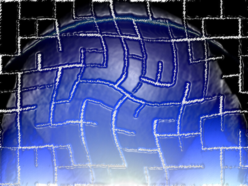 abstract blue grid pattern