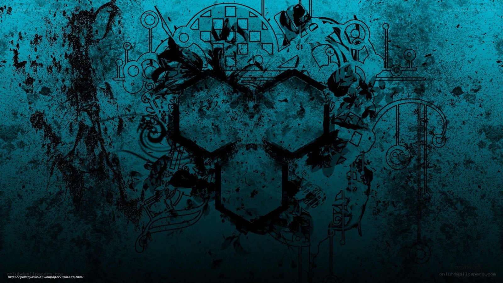 abstract blue grunge design