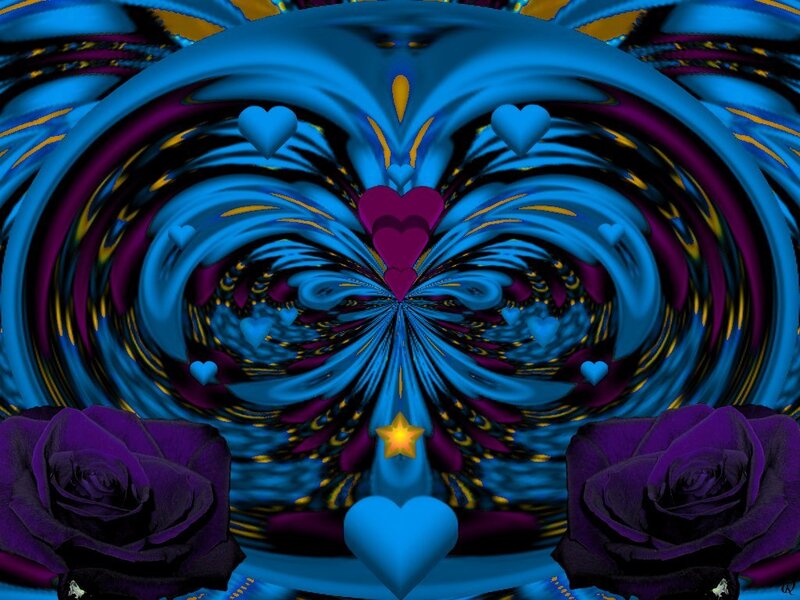 Abstract Blue Heart Design