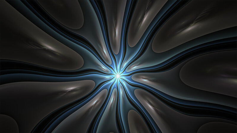Abstract Blue Light Burst — Dramatic