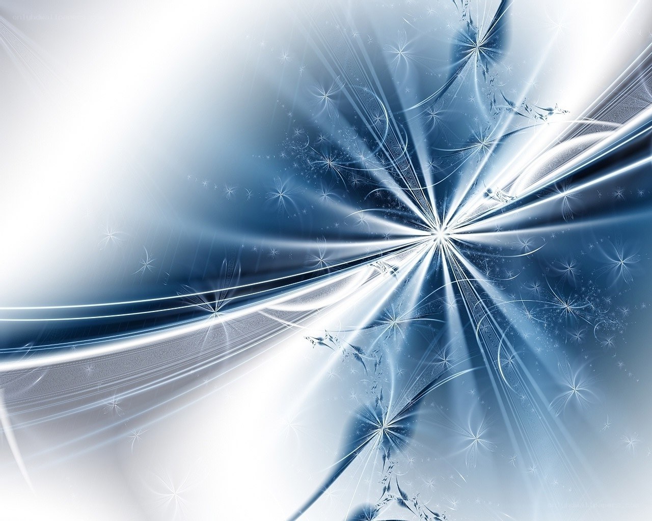 Abstract blue light burst