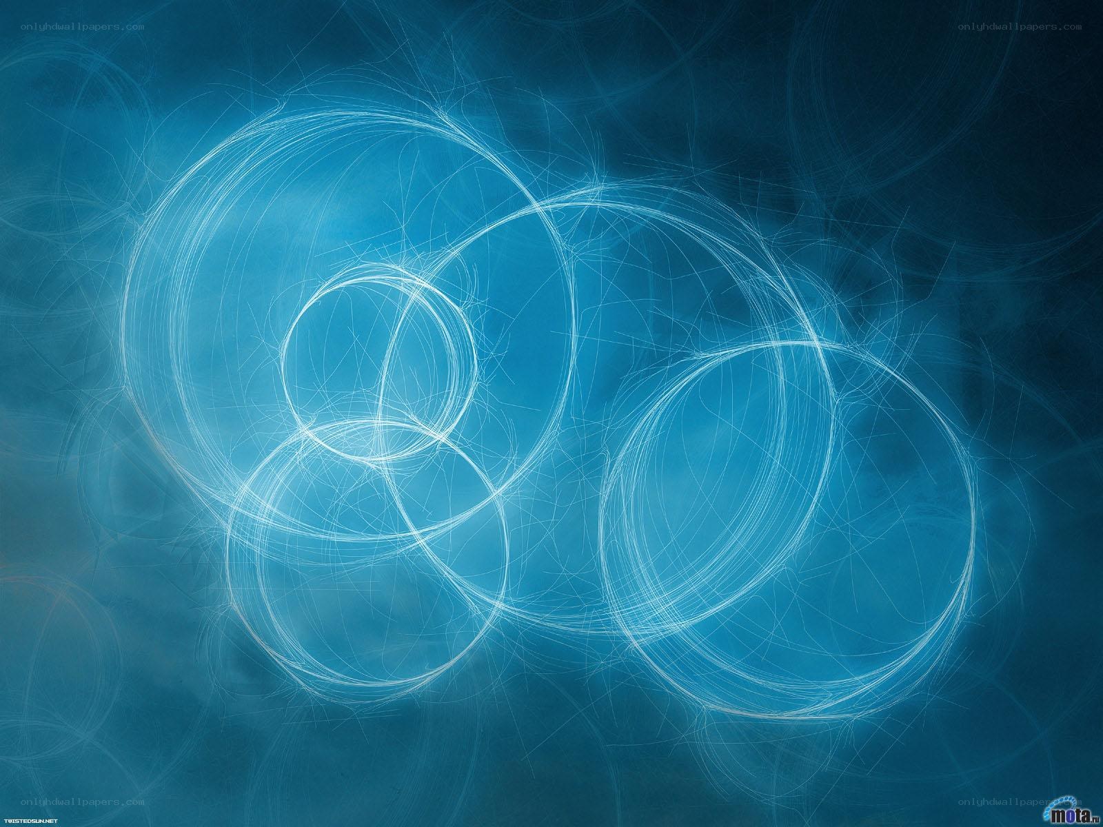 Abstract blue light circles
