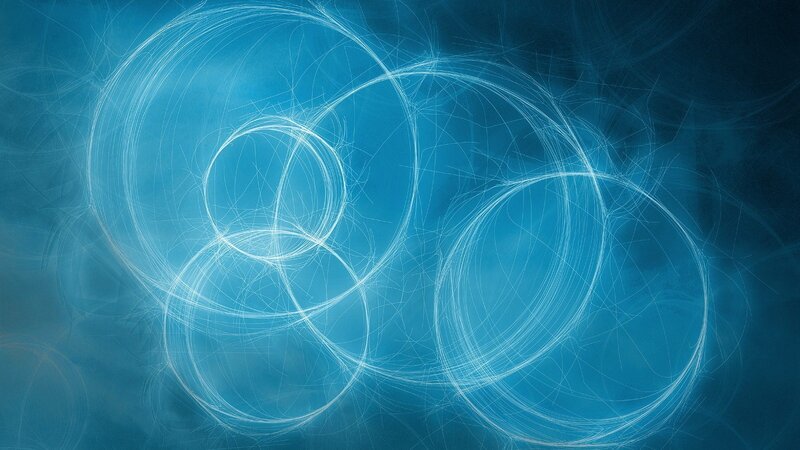 Abstract blue light circles