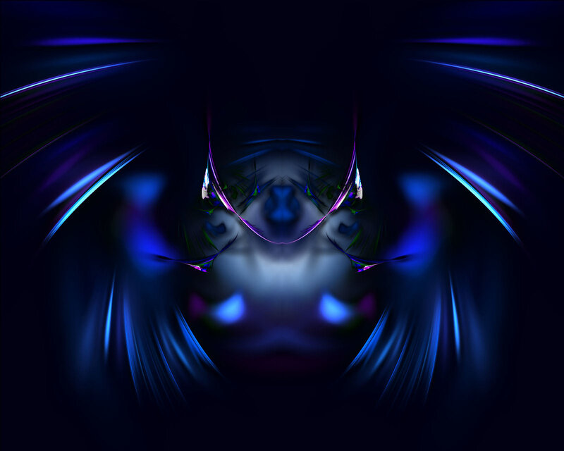 Abstract Blue Light Design — Mysterious