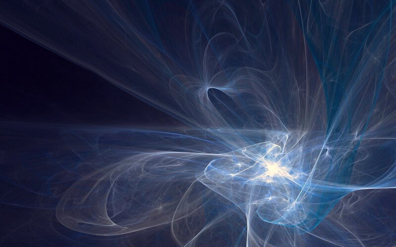 Abstract blue light fractal