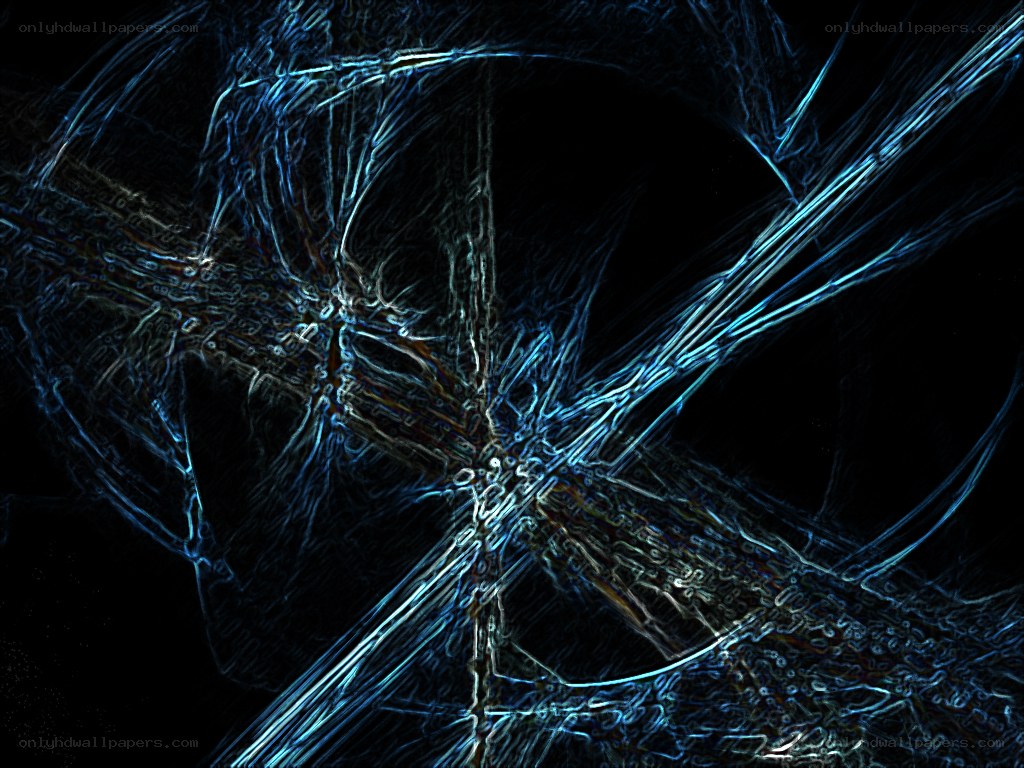 Abstract blue light fractal
