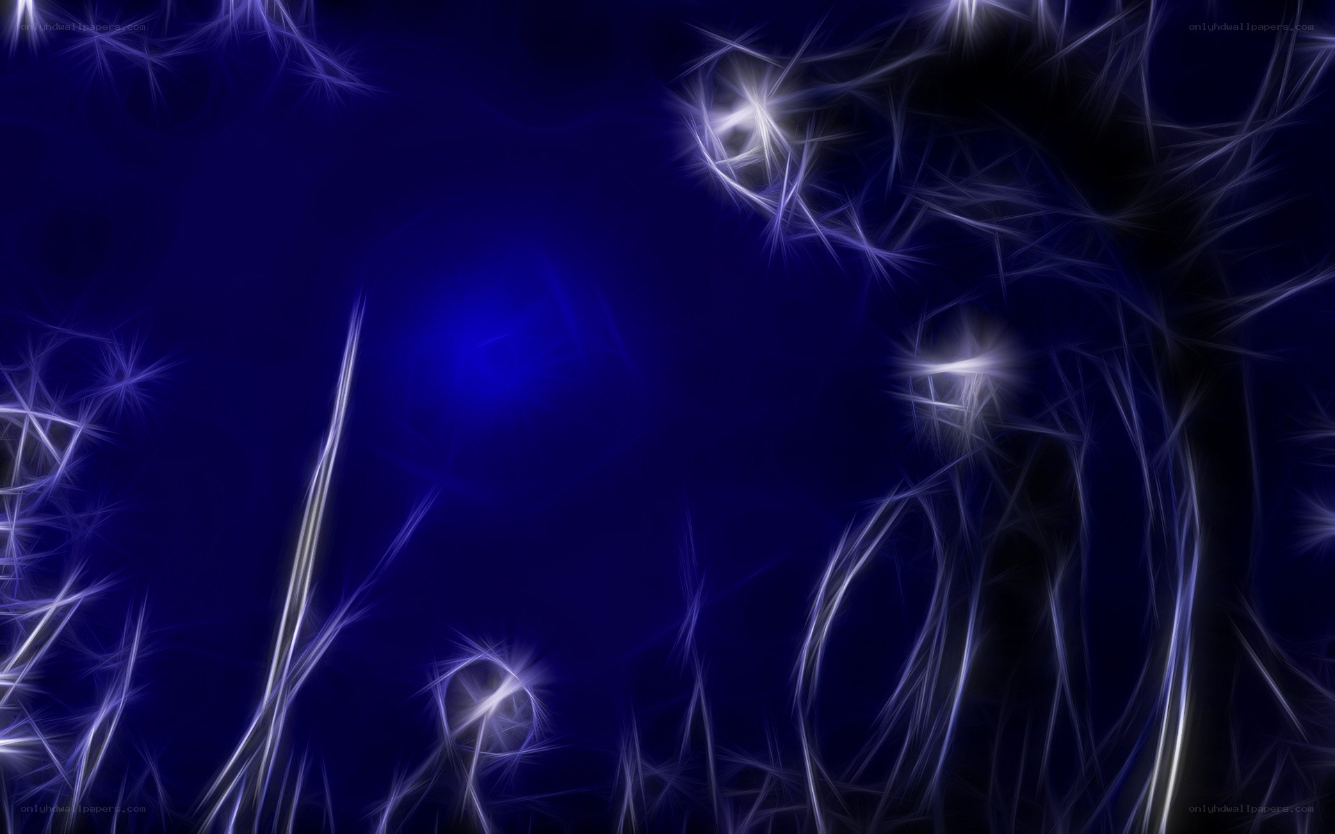 Abstract blue light fractal