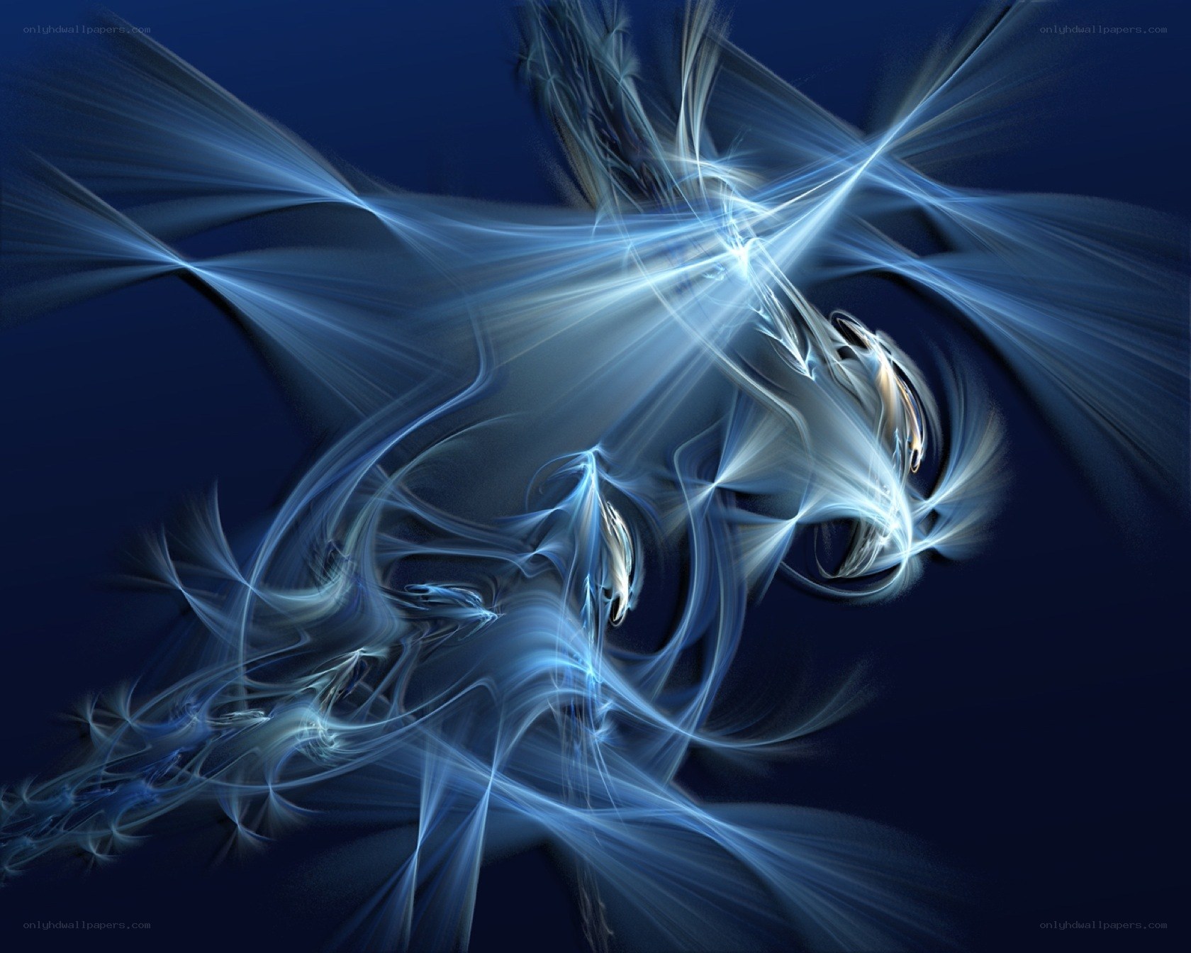 Abstract blue light fractal
