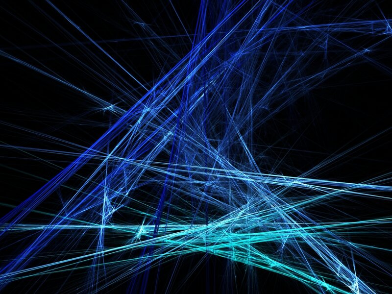 Abstract blue light lines