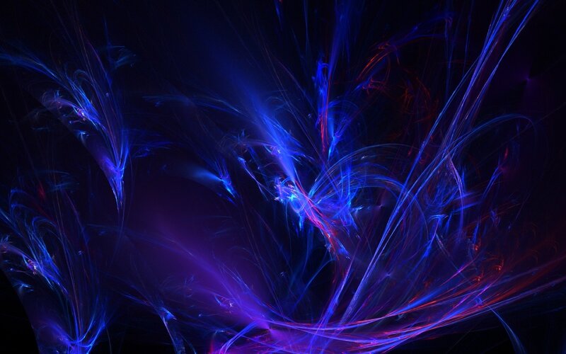 Abstract blue light patterns