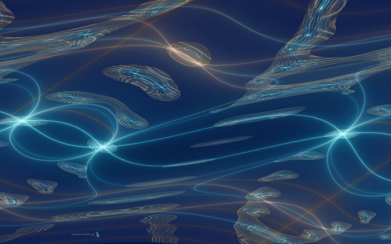 Abstract blue light patterns