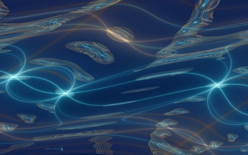 Abstract blue light patterns