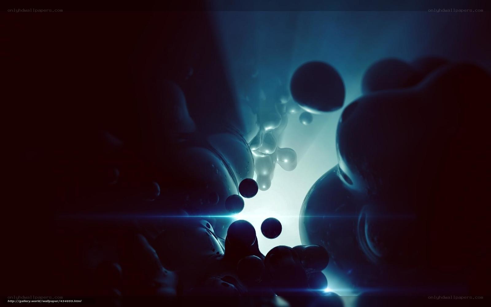 Abstract blue light spheres