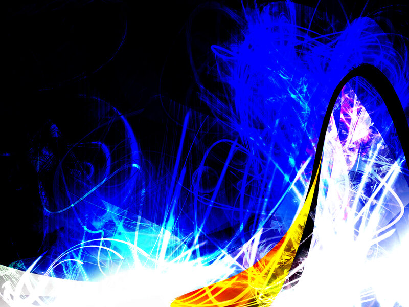 Abstract blue light streaks