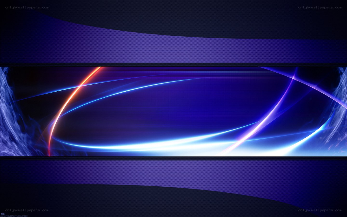abstract blue light streaks