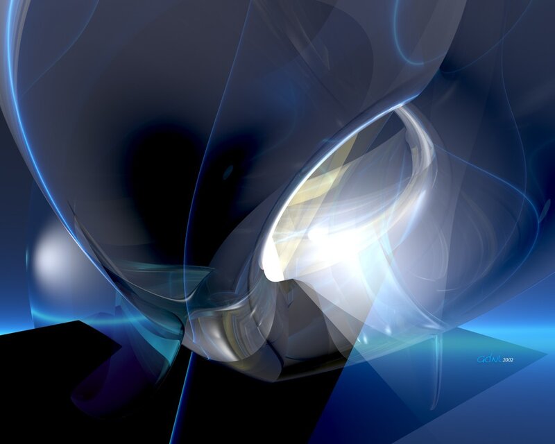 Abstract blue light swirl