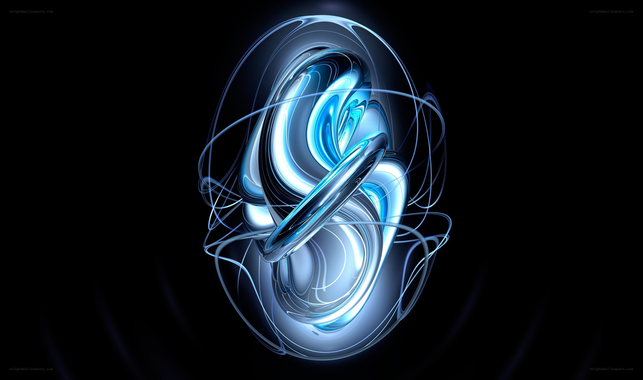 Abstract blue light swirl