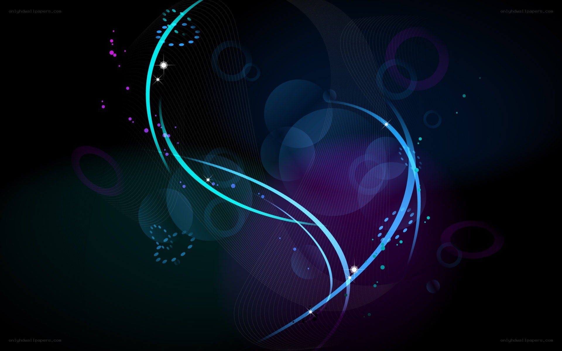 abstract blue light swirl