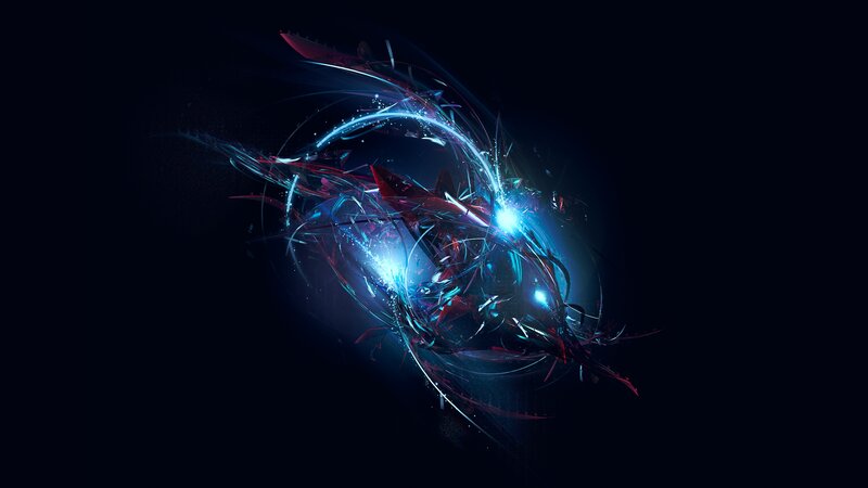 abstract blue light swirl