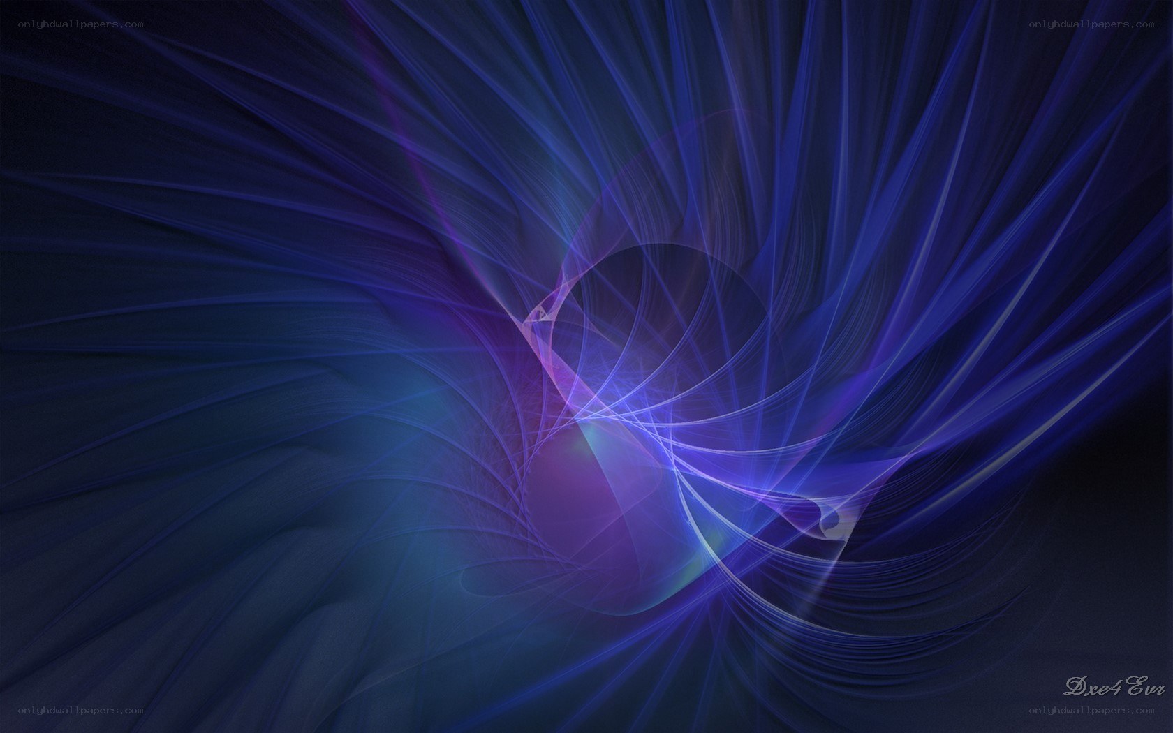 Abstract blue light swirl