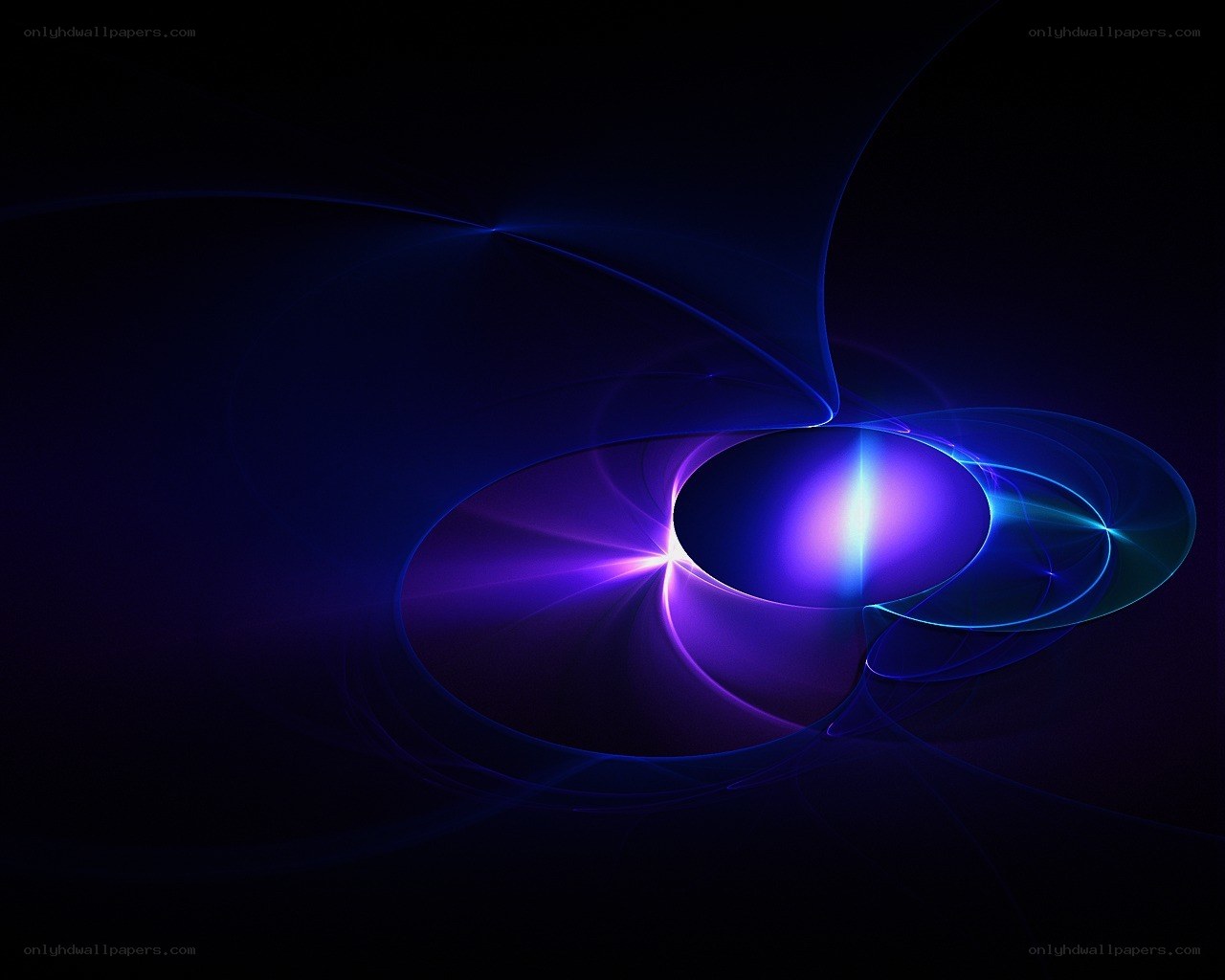 Abstract blue light swirl