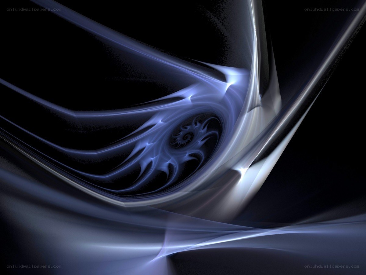 Abstract blue light swirl