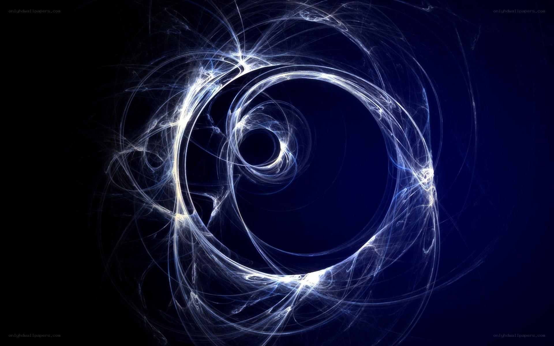 Abstract blue light swirl