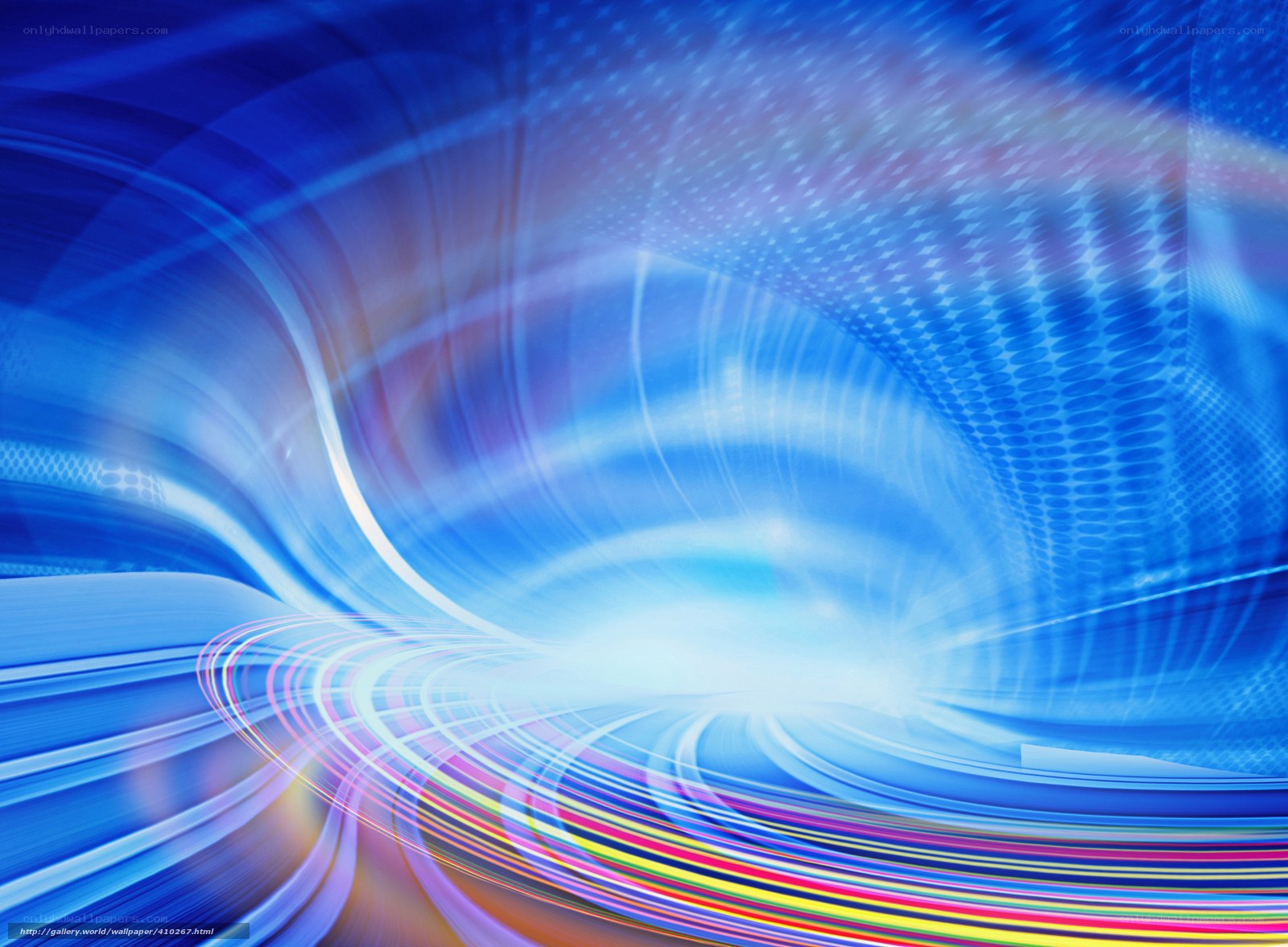 Abstract blue light swirl