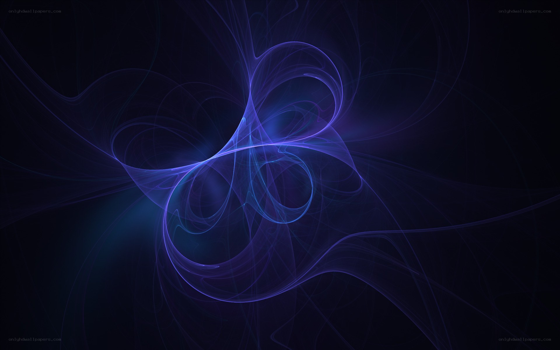 Abstract blue light swirl