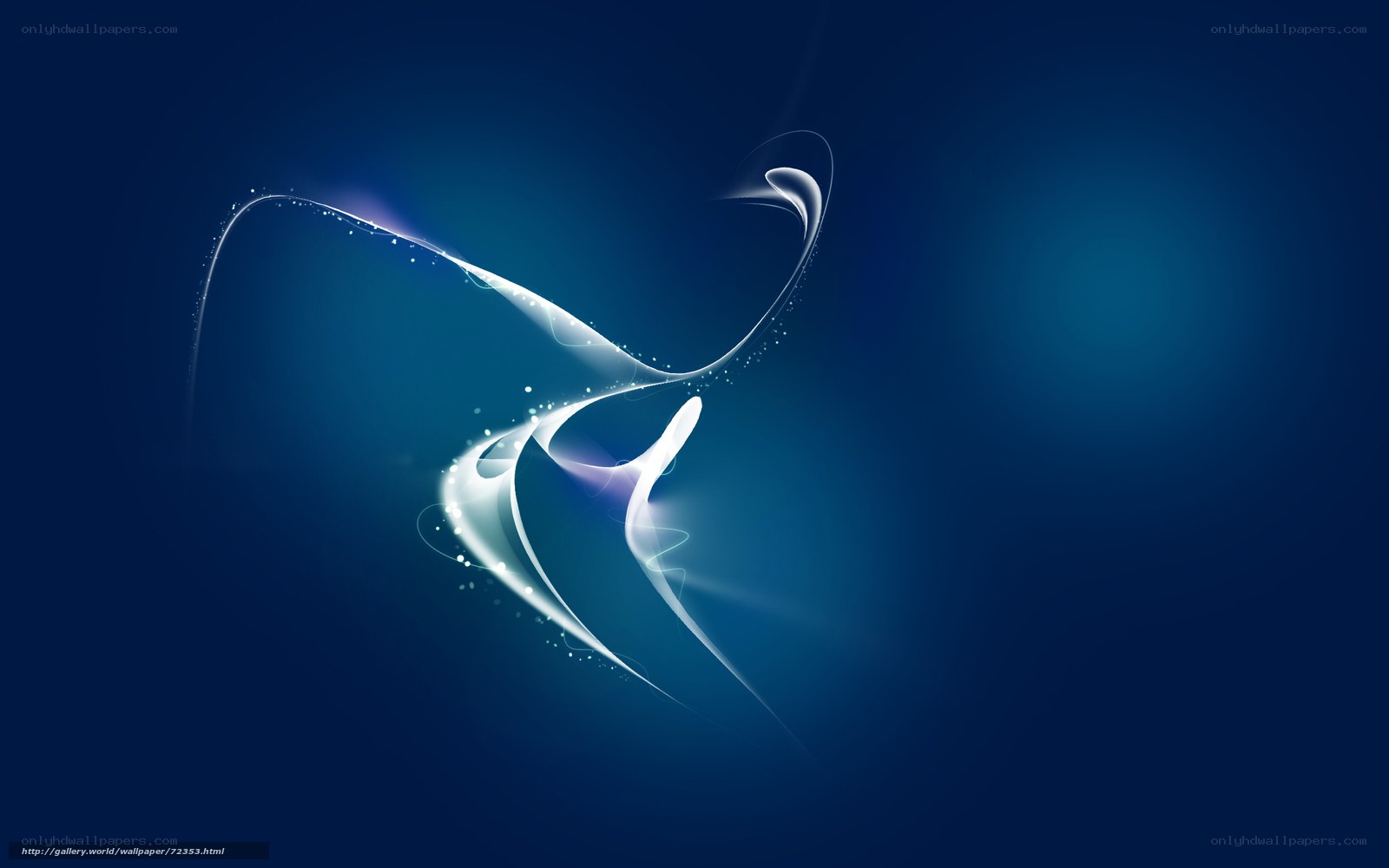 Abstract blue light swirl