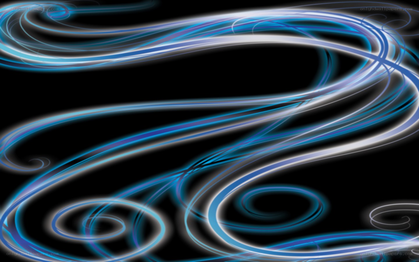 Abstract blue light swirls