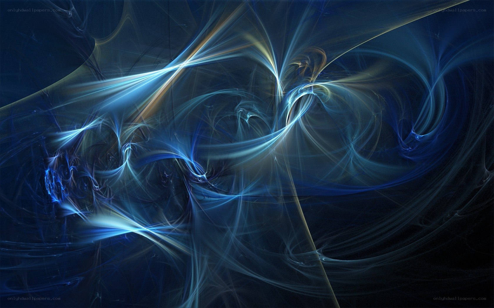 Abstract blue light swirls