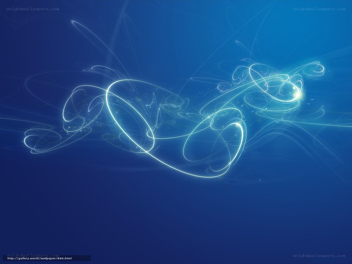 Abstract blue light swirls