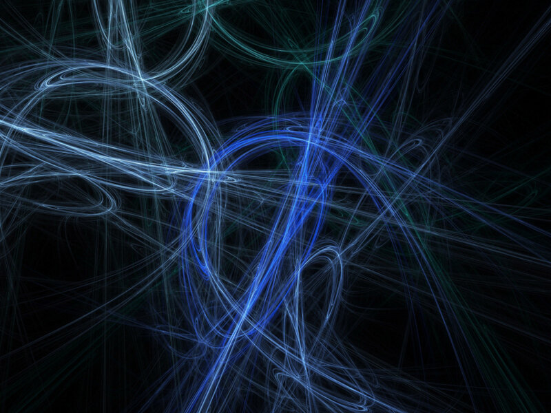 Abstract blue light trails