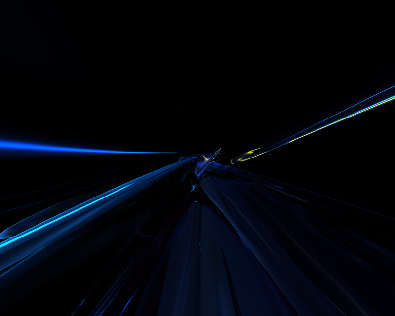 Abstract blue light tunnel