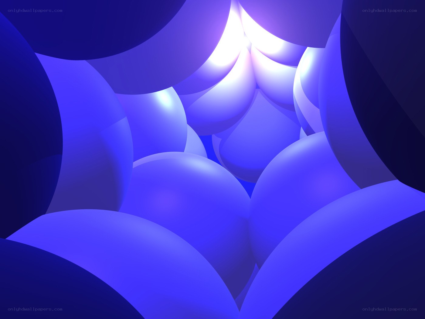 Abstract blue light tunnel