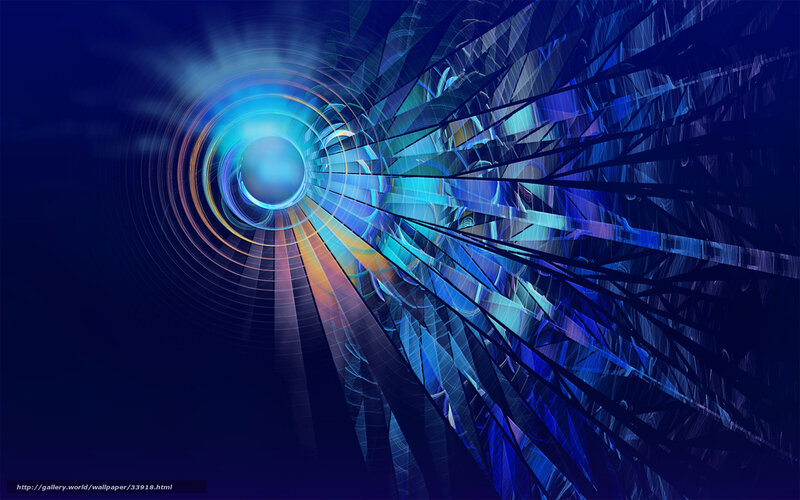Abstract blue light tunnel