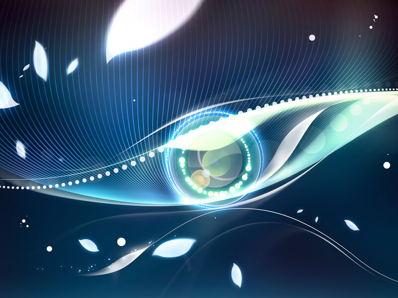 Abstract blue light wave