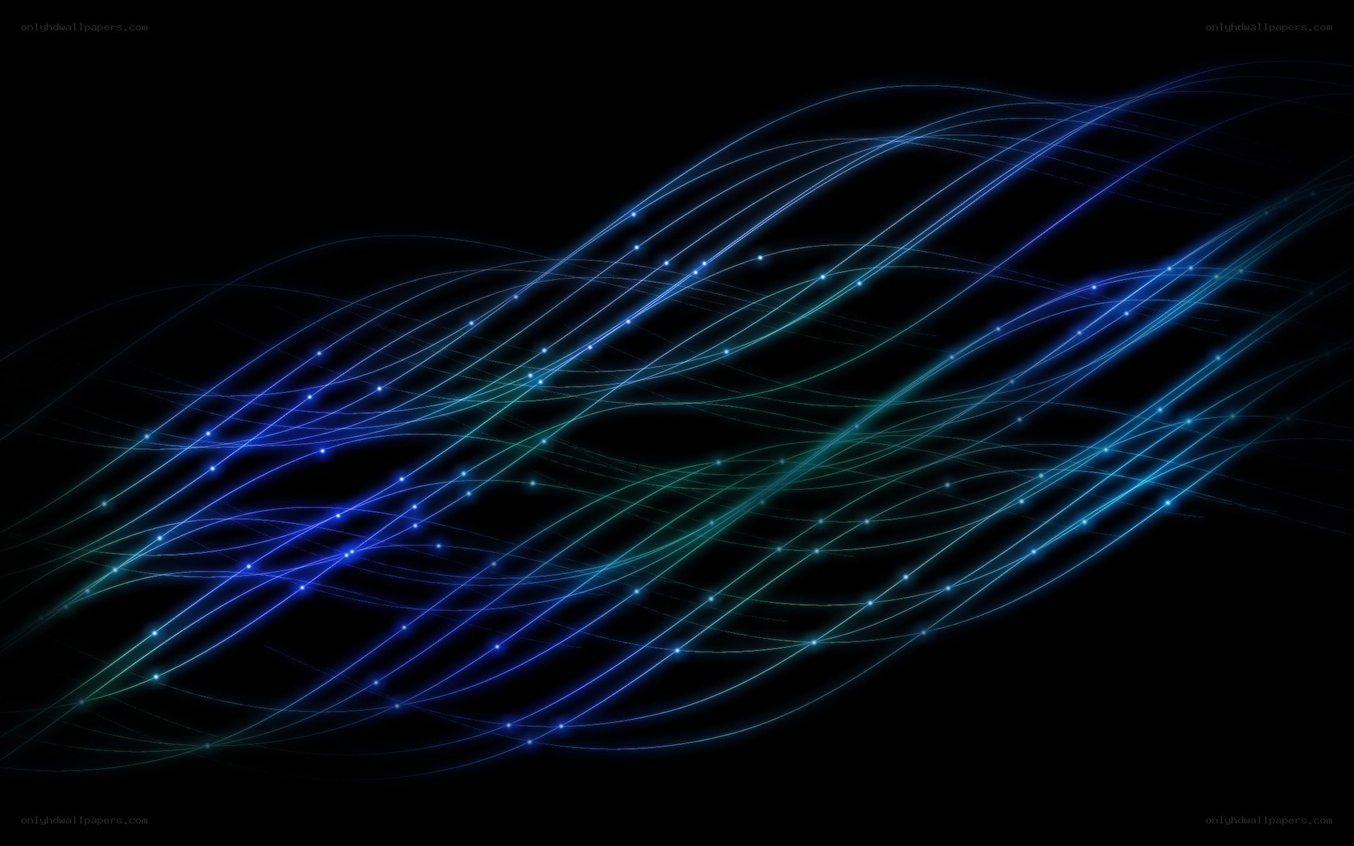 Abstract blue light waves