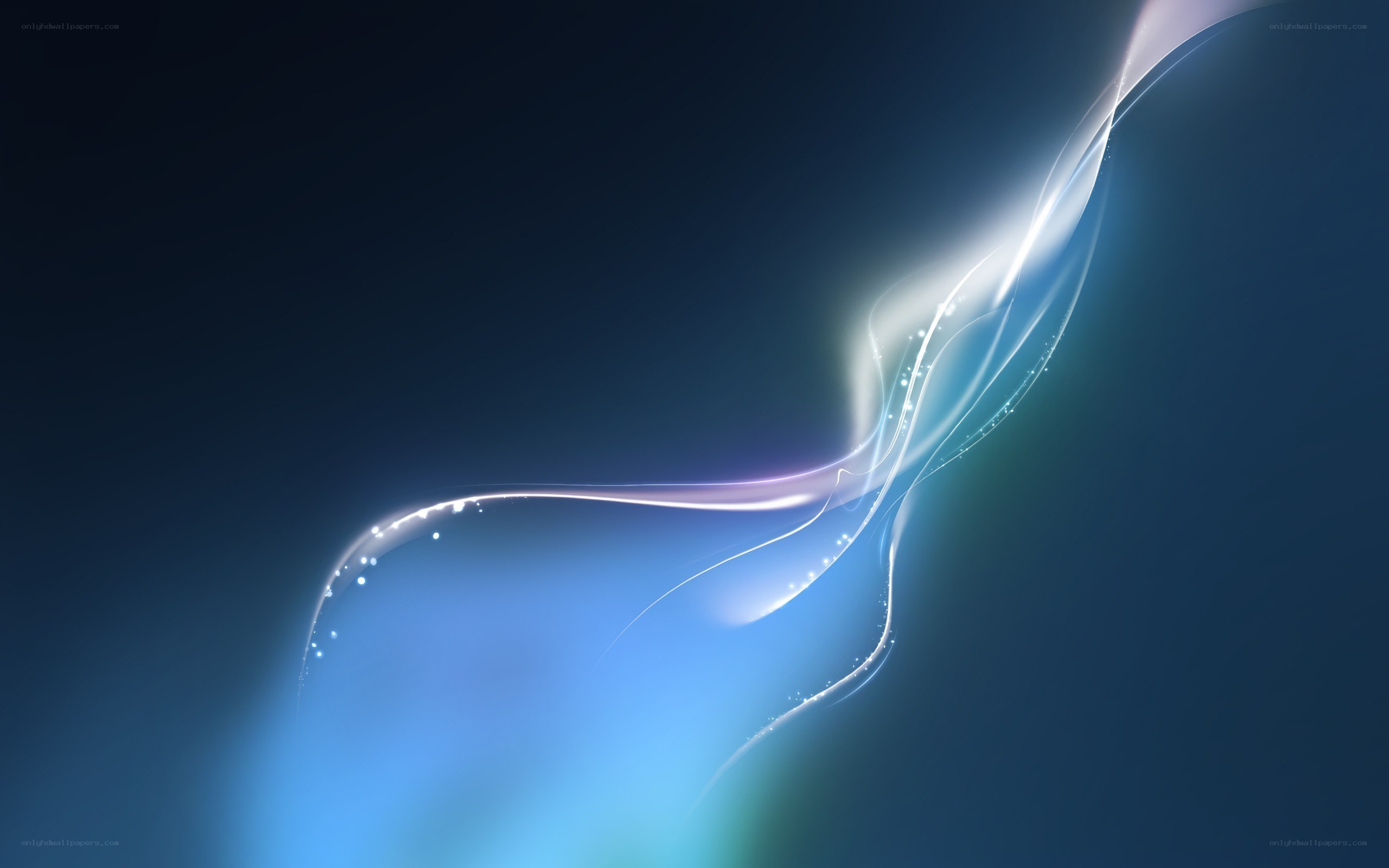 Abstract blue light waves