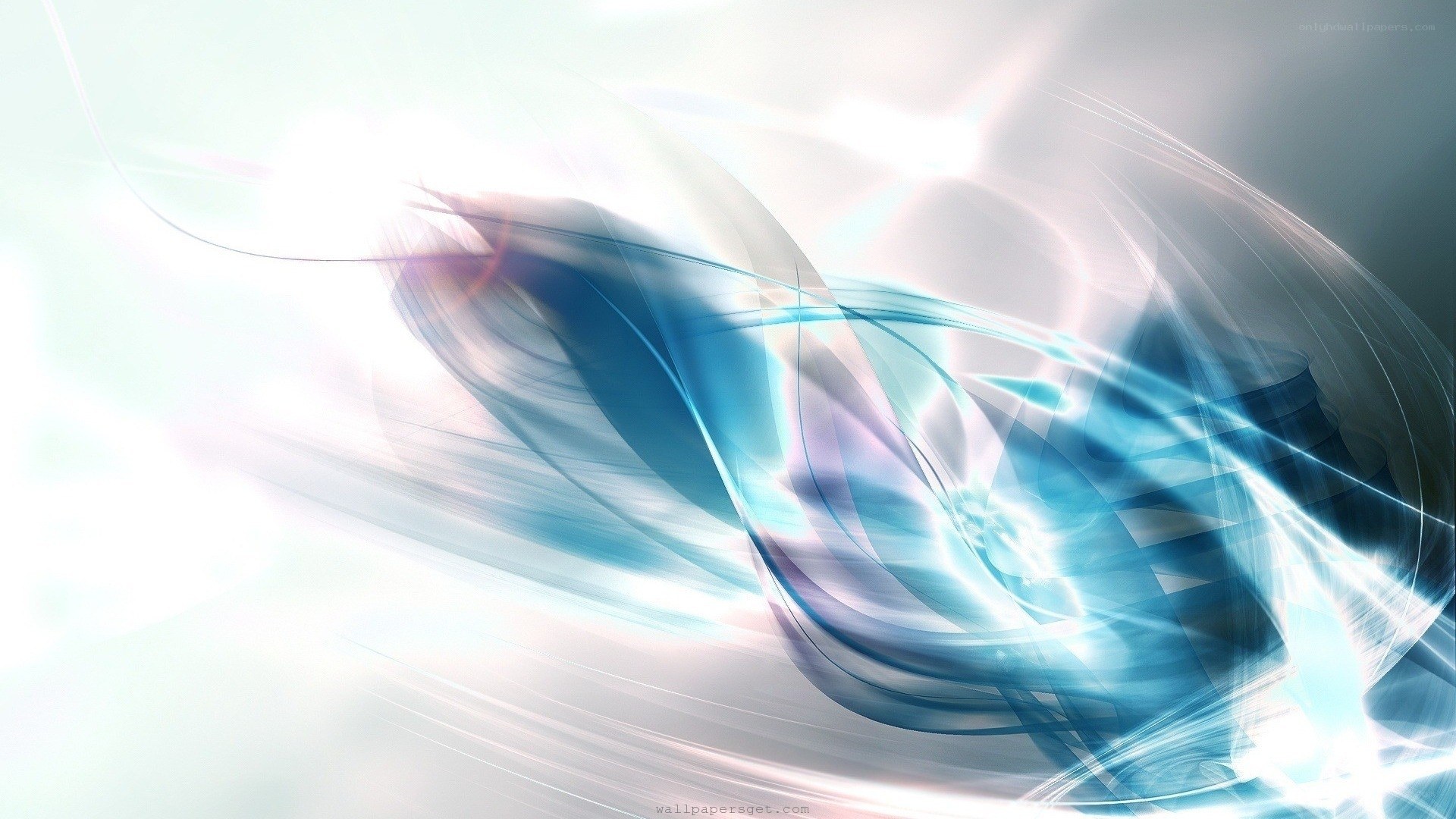 Abstract blue light waves