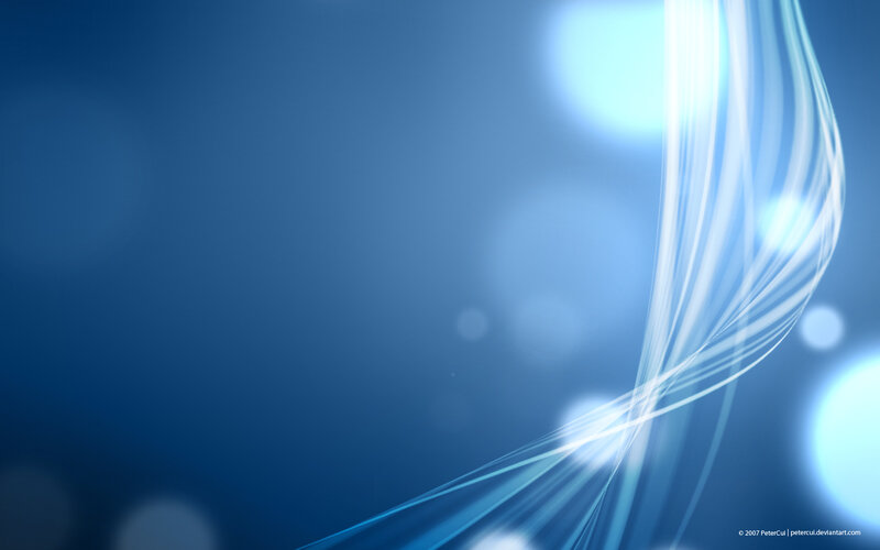 Abstract Blue Light Waves — Serene, Digital Art, Bokeh