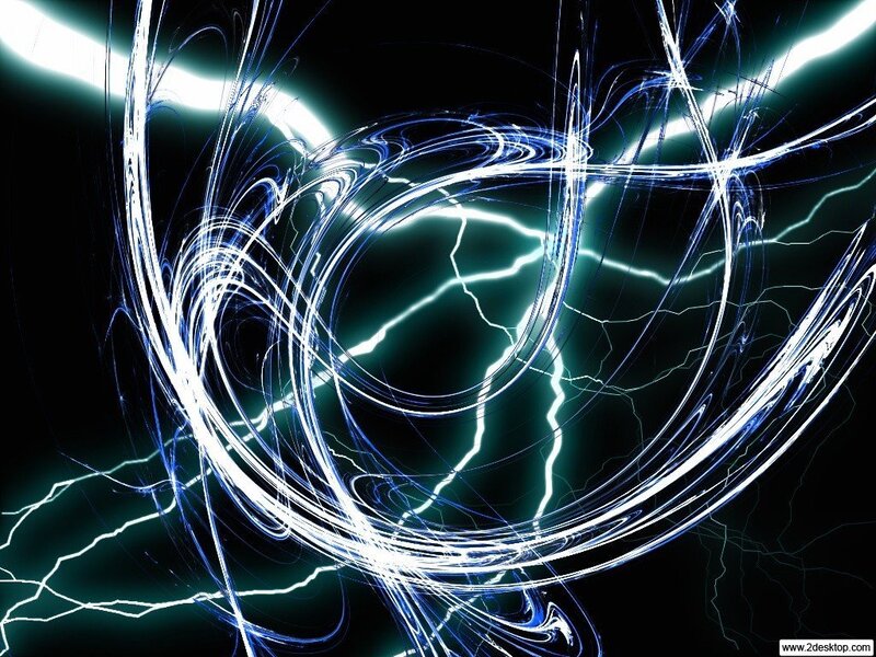 abstract blue lightning swirl
